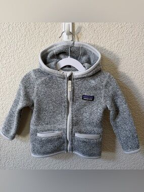 Patagonia Baby Better Sweater Jacket Size 6-12 months Gray Full Zip